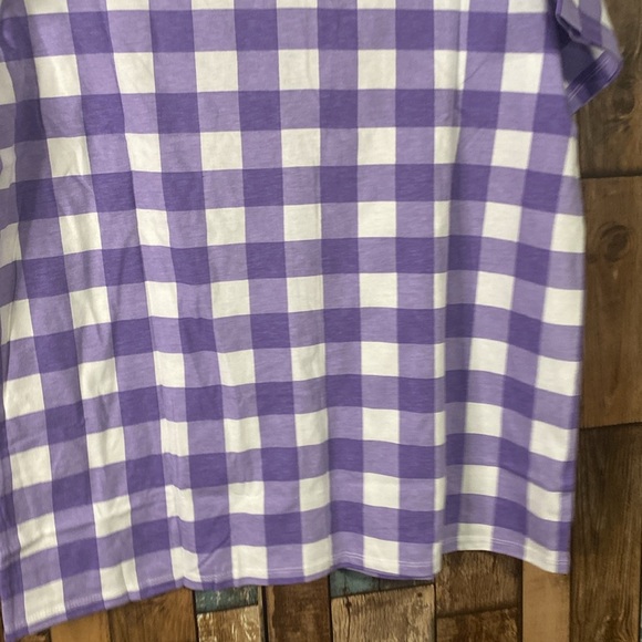 Sara Morgan medium purple checkered button down shirt - Picture 14 of 15